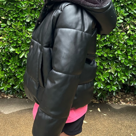 Zara Faux Leather Puffer Jacket - Picture 8 of 9